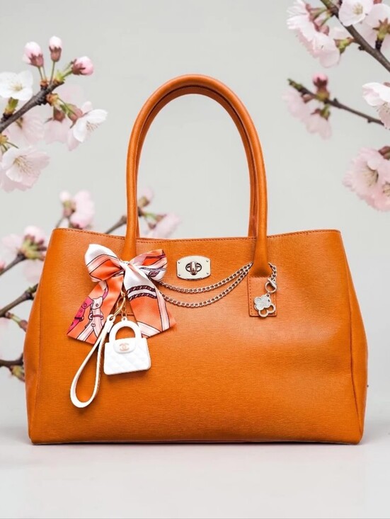 Furla Handbags - Furla Cognac Leather Satchel